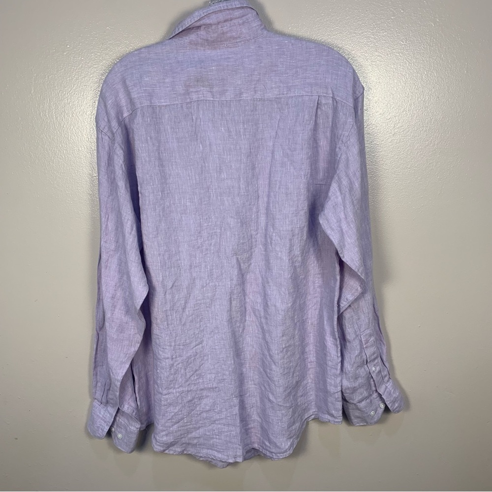 Jos. A. Bank Reserve Mens 100% Linen Button Front Collared Shirt - Picture 6 of 10